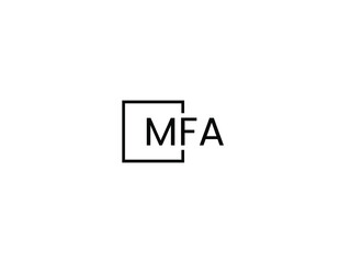 MFA Letter Initial Logo Design Vector Illustration