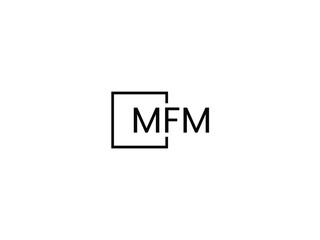 MFM Letter Initial Logo Design Vector Illustration