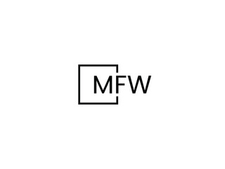 Fototapeta premium MFW Letter Initial Logo Design Vector Illustration