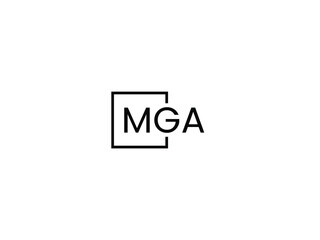 MGA Letter Initial Logo Design Vector Illustration