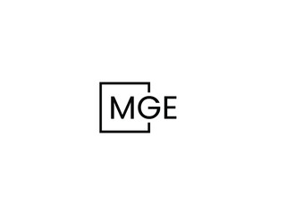 MGE Letter Initial Logo Design Vector Illustration