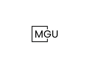MGU Letter Initial Logo Design Vector Illustration