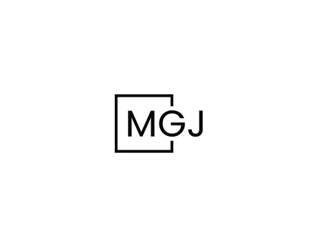 MGJ Letter Initial Logo Design Vector Illustration