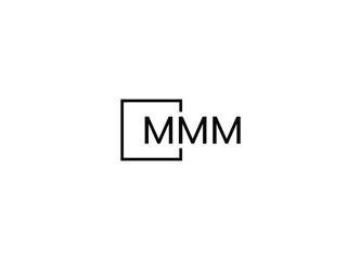 MMM Letter Initial Logo Design Vector Illustration