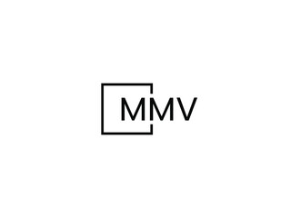 MMV Letter Initial Logo Design Vector Illustration