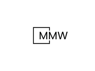 MMW Letter Initial Logo Design Vector Illustration