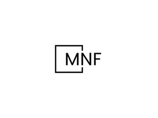 Obraz premium MNF Letter Initial Logo Design Vector Illustration