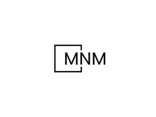 MNM Letter Initial Logo Design Vector Illustration