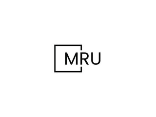 MRU Letter Initial Logo Design Vector Illustration
