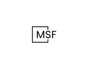 MSF Letter Initial Logo Design Vector Illustration