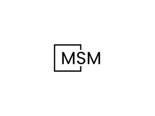 MSM Letter Initial Logo Design Vector Illustration