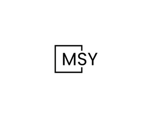 Obraz premium MSY Letter Initial Logo Design Vector Illustration