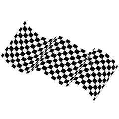 Race flag design vector illustration. black and white flag vector graphich design
