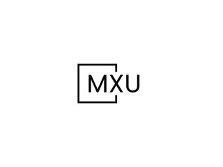 MXU Letter Initial Logo Design Vector Illustration