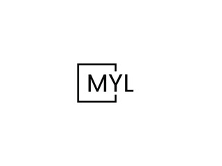 Obraz premium MYL Letter Initial Logo Design Vector Illustration