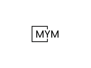MYM Letter Initial Logo Design Vector Illustration