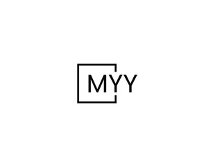 MYY Letter Initial Logo Design Vector Illustration