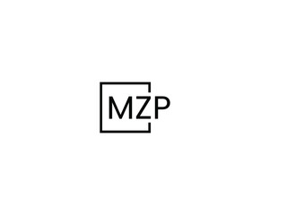 MZP Letter Initial Logo Design Vector Illustration