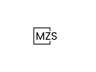 Fototapeta premium MZS Letter Initial Logo Design Vector Illustration