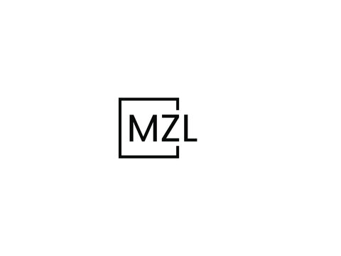 MZL Letter Initial Logo Design Vector Illustration