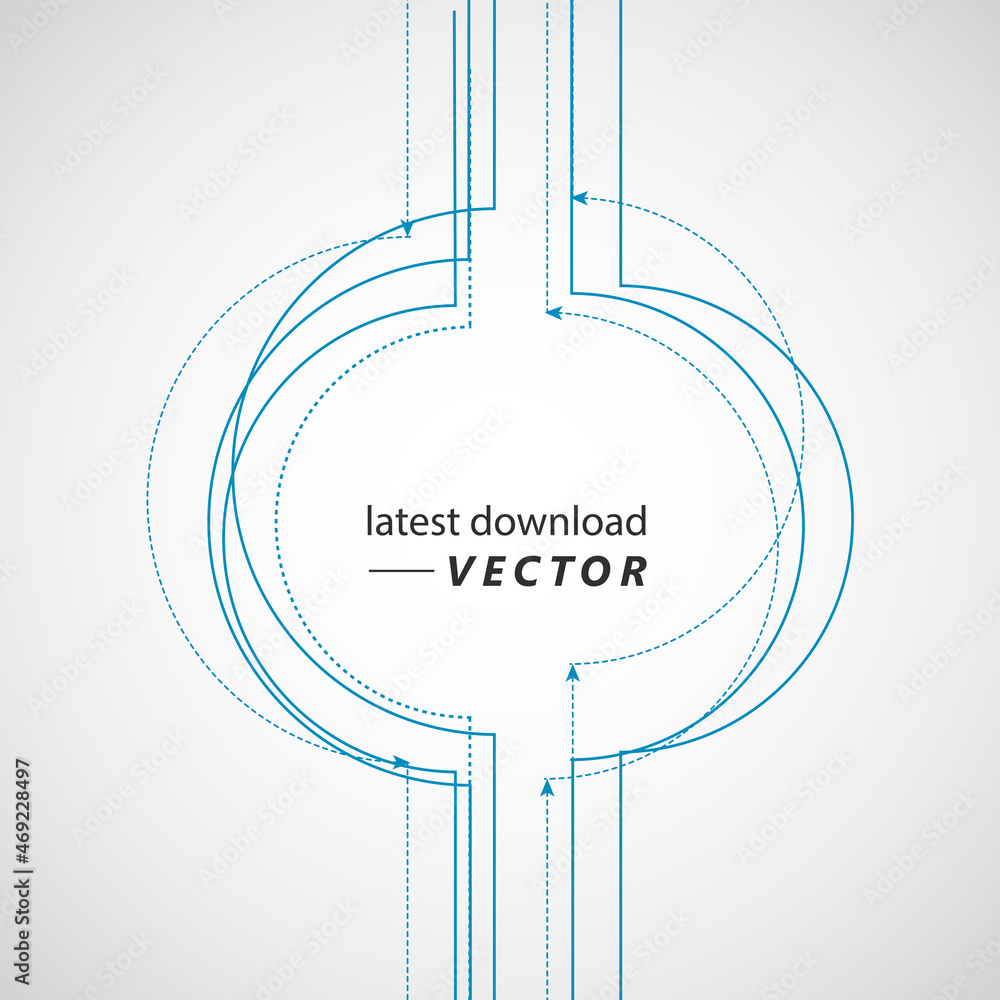 Leinwandbilder technology texture template. vector dynamic design, illustration with lines and circles. trendy conn