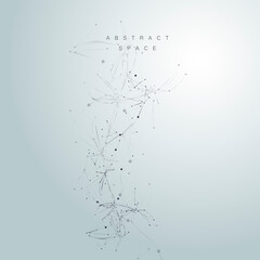 Abstract geometric background. Simple outline style. Geometric texture background. Business network concept. Vector connection lines