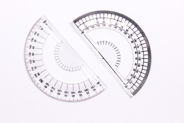 Protecter maths isolated on white background with selective focus