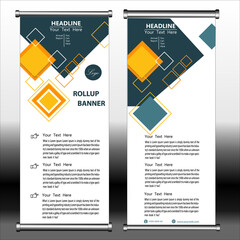 vector roll up banner design