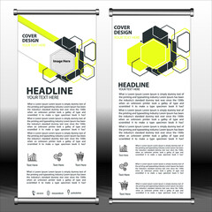 vector roll up banner design