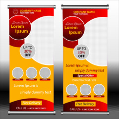 vector roll up banner design