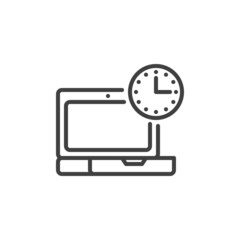 Time management line icon
