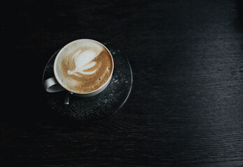 cup of coffee with pattern