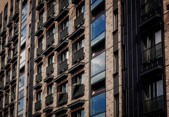 Obraz premium modern brick residential home