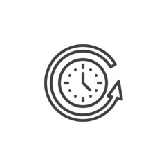 Countdown timer line icon
