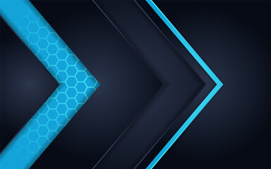 Modern background futuristic technology Hexagonal blue