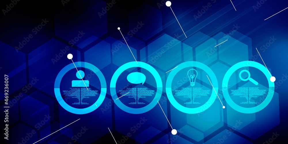 Aufkleber 2d digital abstract business networking background