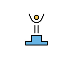 Success premium line icon. Simple high quality pictogram. Modern outline style icons. Stroke vector illustration on a white background. 