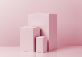 Pink podium for product display