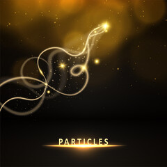 Gold glittering star dust lights