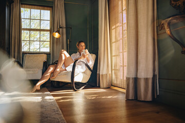 Unwinding during a luxury summer vacation