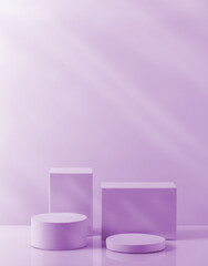 Purple podium for product display