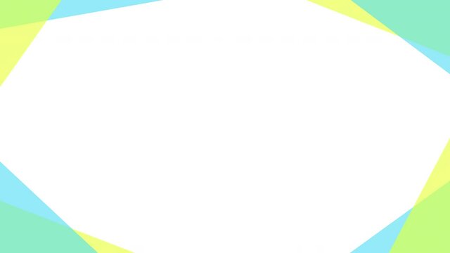 Blue and yellow simple geometric frame background (seamless loop)