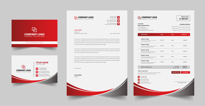 Professional Business Stationery Design, Business Card And Letterhead