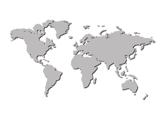 3D World Map,Monochrome, Background Template.