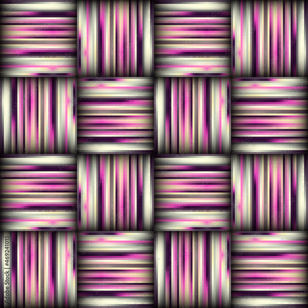 Poster Patchwork textile pattern. Seamless quilting design background.