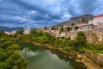 Fototapeta na wymiar Cityscape of Mostar - Bosnia and Herzegovina