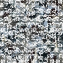 Seamless neutral tan and white distressed grungy motif surface pattern design for print. High quality illustration. Textured textile repeat print swatch. Aged gray dirty elegant abstract illustration.