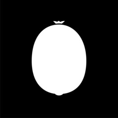Kiwi fruit icon isolated on dark background