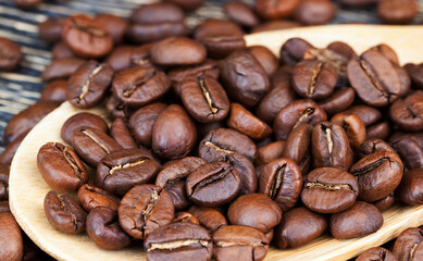 roasted coffee for making drinks