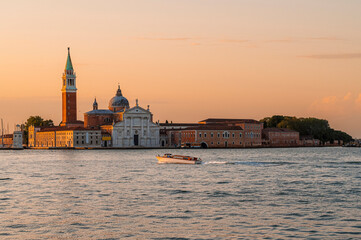 Fototapeta premium Church of San Giorgio Maggiore during Beautiful Sunrise in Venice, Italy.